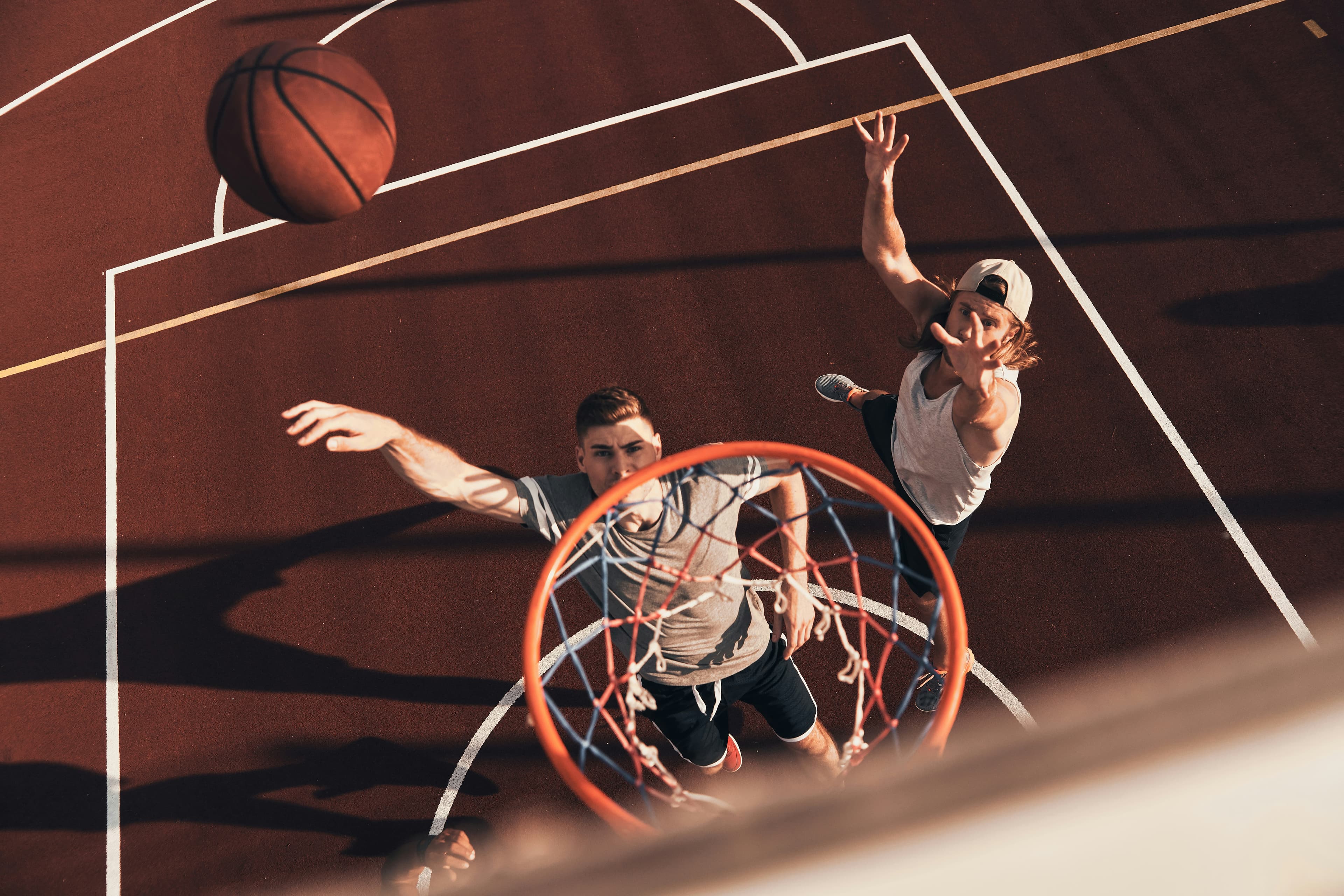 Youth athletes playing competitive basketball in Calgary